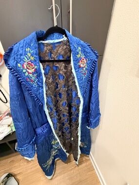 Antique Blue Quilted robe - project
